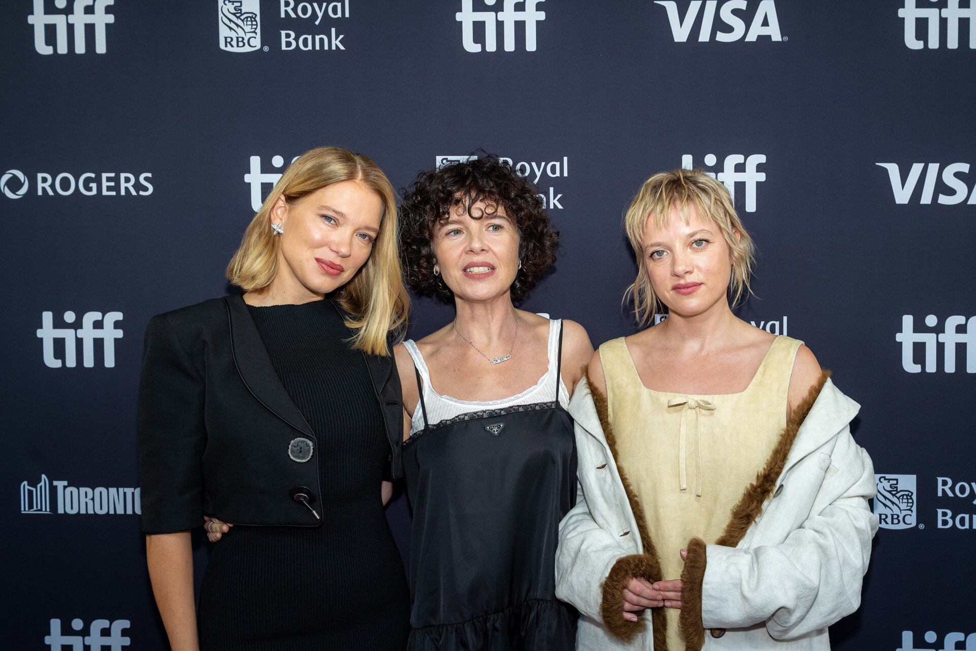 Léa Seydoux, Marie Kreutzer, Jella Haase on the red carpet for Gentle Monster at TIFF 2026