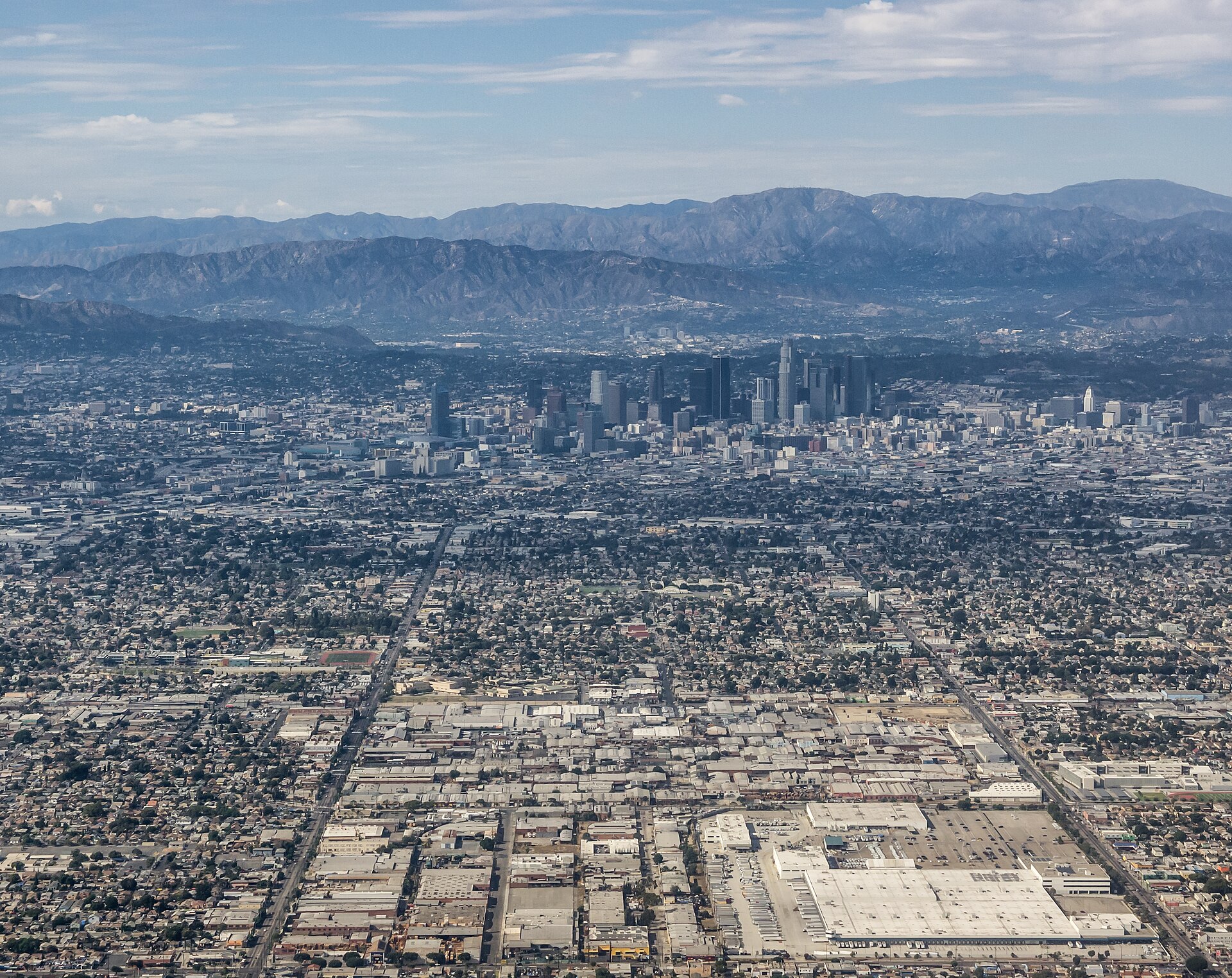 Aerial view of Los Angeles